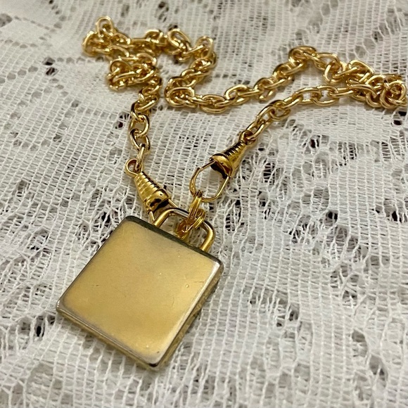 Vintage, Authentic Loewe Anagram Gold Plated Charm with 18-inch Chain Necklace - Picture 7 of 7